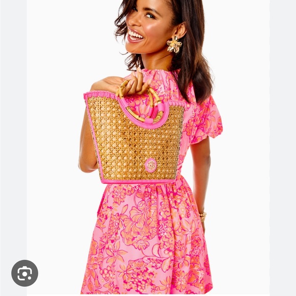 NWT Lilly Pulitzer Mini Grotto Cane Tote - Picture 2 of 10